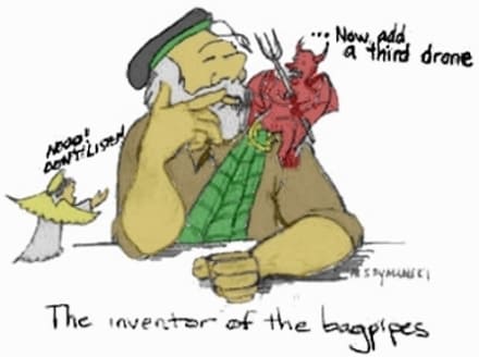 Bagpipe inventor